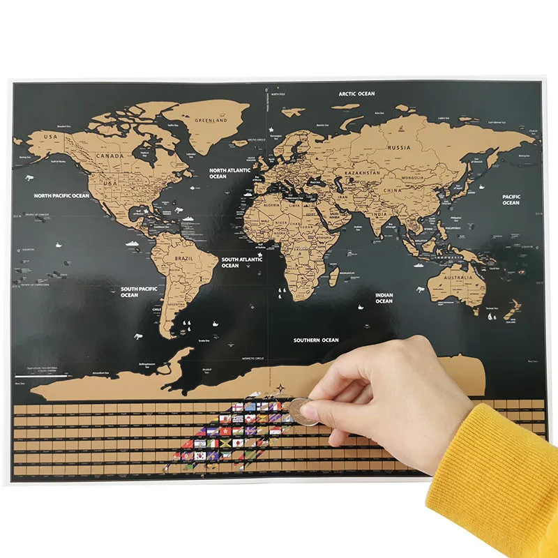 1 шт. карта мира флаг издание 40*30 см номер Офис украшение стены Стикеры обучение