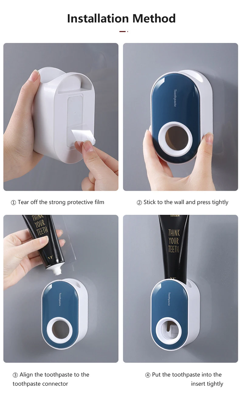 

Automatic Toothpaste Squeezer 2021 New Suction Wall Mounted Toothpaste Rack Free Punch Toothpaste Squeeze Lazy Artifact