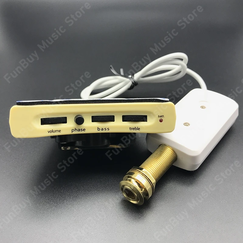 Звукосниматель звуковой акустической гитары Белый звукосниматель с серебряным