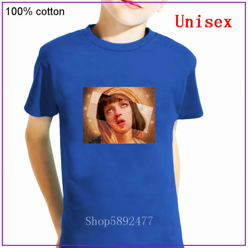 Детская Хлопковая футболка с коротким рукавом и надписью Pulp нимация | Мать