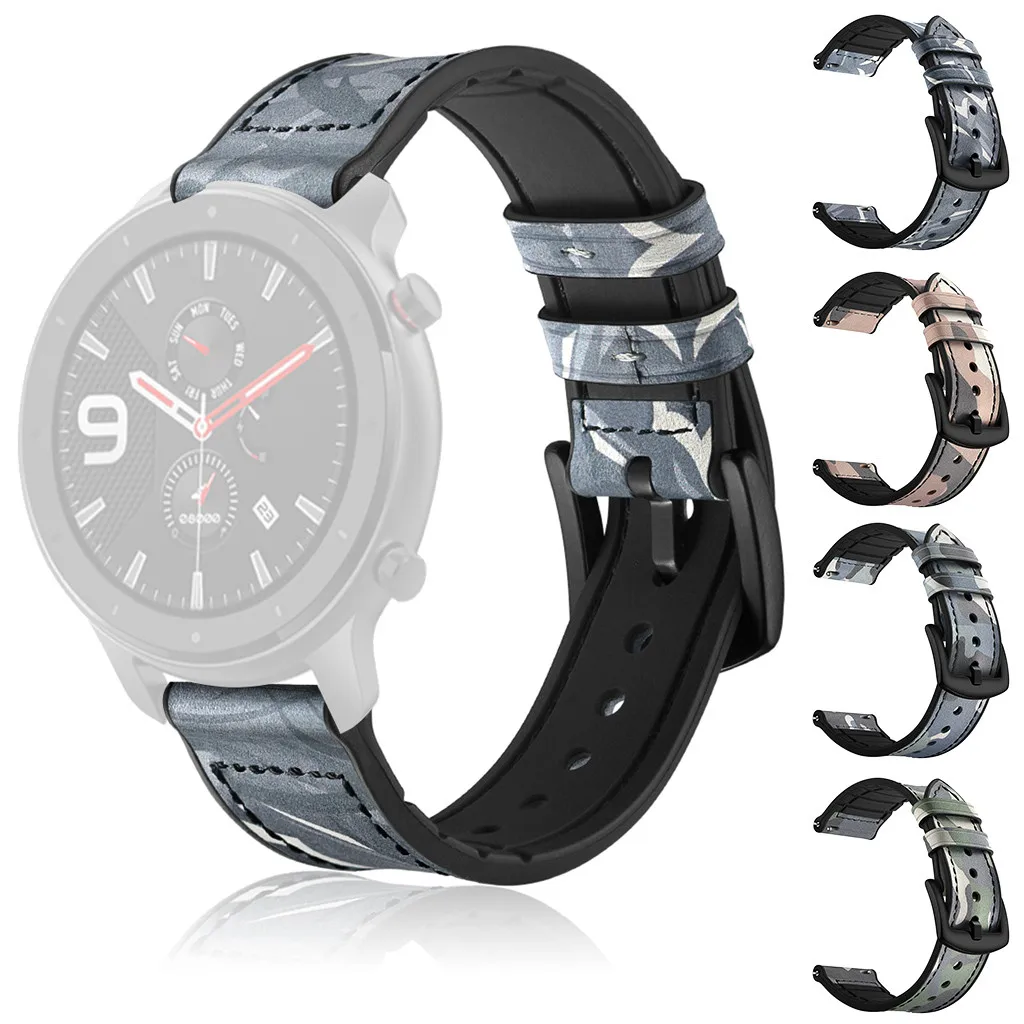 Ремешок Ouhaobin для смарт-часов AMAZFIT GTR 47 мм сменный кожаный браслет аксессуары |