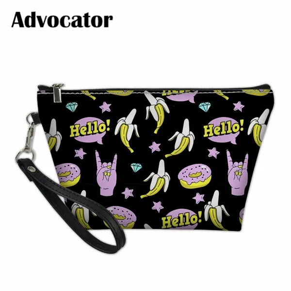 Женский косметический чехол с желтым рисунком банана сумка для макияжа