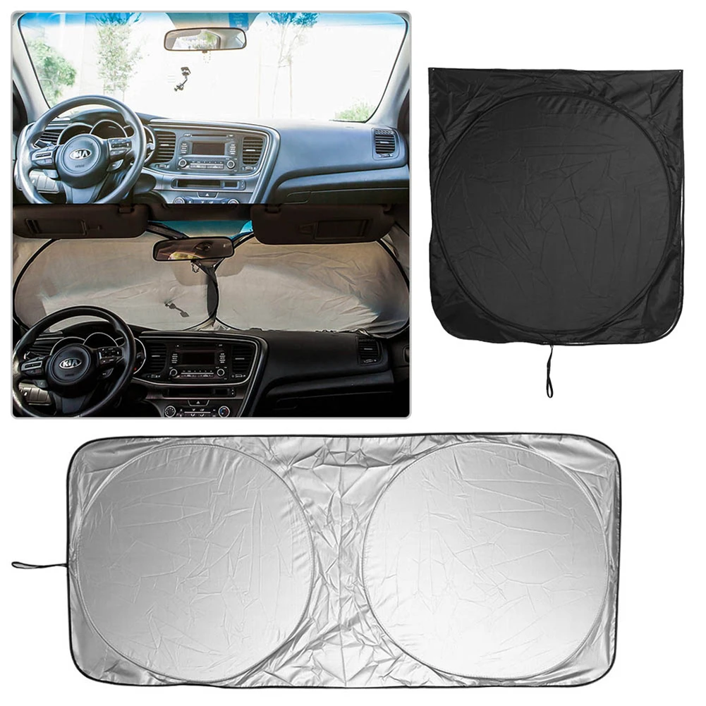 

UV Protect Car Windshield Cover 145cm x 69cm Front Rear Window Film Windshield Visor Cover Car Sunshade Car-styling foldable