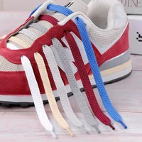 1 pair classic white black shoelaces flat braided hollow out luxurious simple leisure sports tennis unisex thick satin shoelace