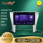 Автомагнитола NaviFly 7862, 6 + 128 ГБ, 1280*720, Android 10, для Toyota Camry 7 XV 50 55 2014-2017