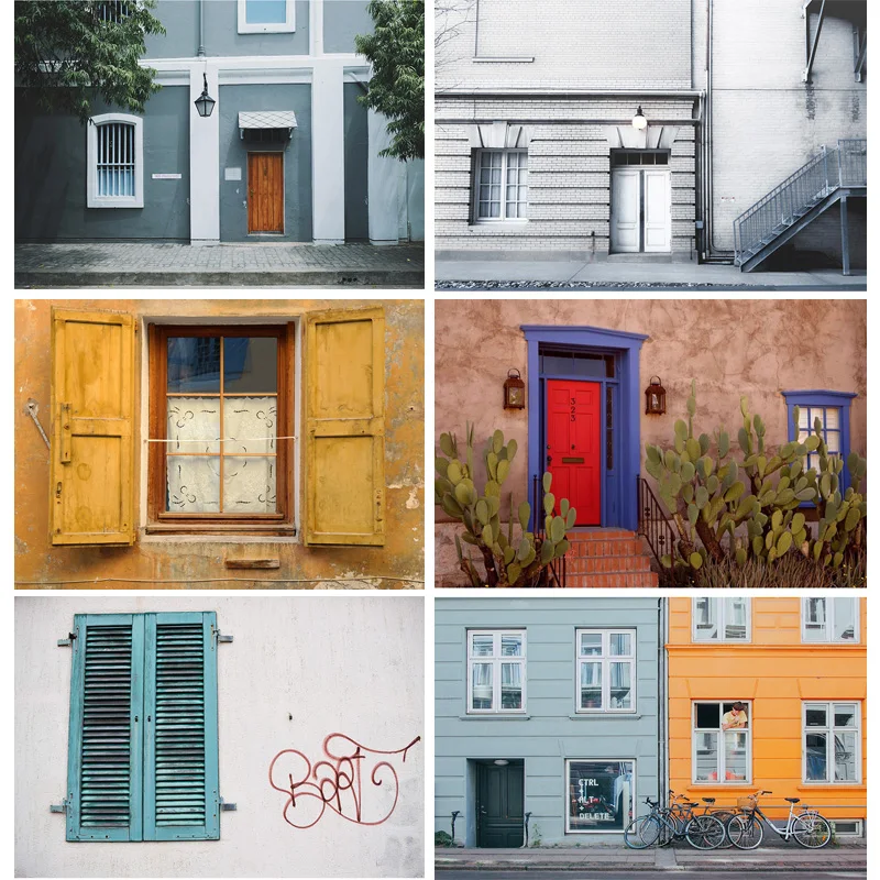 Виниловый фон для фотосъемки на заказ реквизит классические деревянные двери