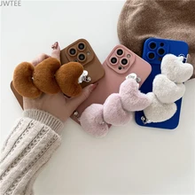 Case for IPhone 13 Pro Max 11 SE 2020 Eye Protection Shell XR Xs 7 8 Plus Plush Love Bracelet Silicone TPU Covers 12 Pro Funda