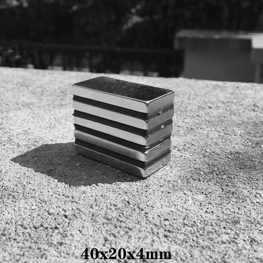2 ~ 30 шт 40x20x4 мм блок мощные магниты Толщина 4 неодимовый магнит 40x20x4mm Сильные