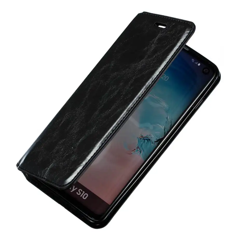 Кожаный флип чехол для телефона samsung S10 S9 S8 S7 плюс A5 A6 A7 J4 J6 J7 J2 Pro 2018 J3 J5 2017 кожа