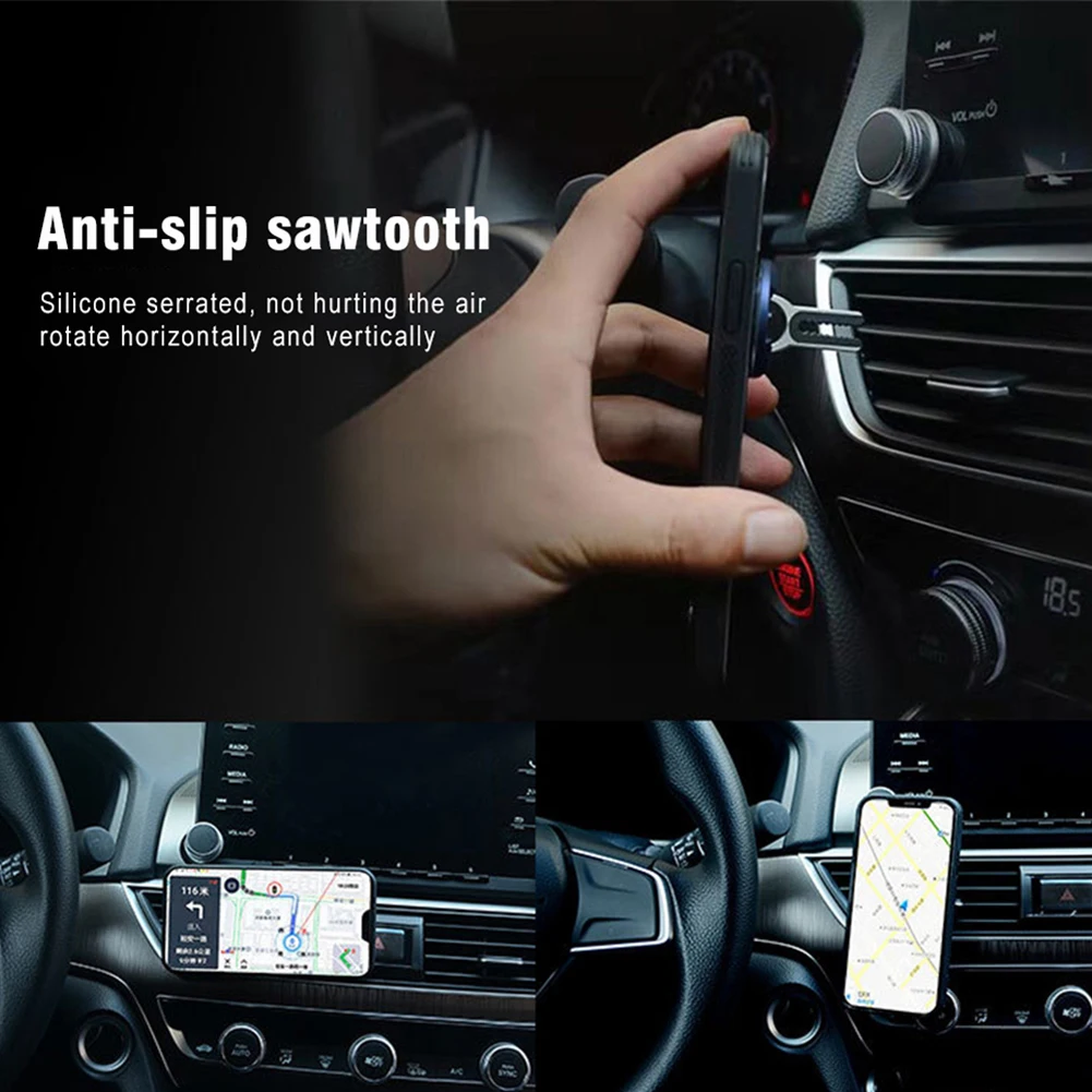 

Universal Finger Ring Car Phone Holder For Iphone12 moblie phone Air Outlet Metal Magnetic Navigation Car Bracket 360 Degree Rot