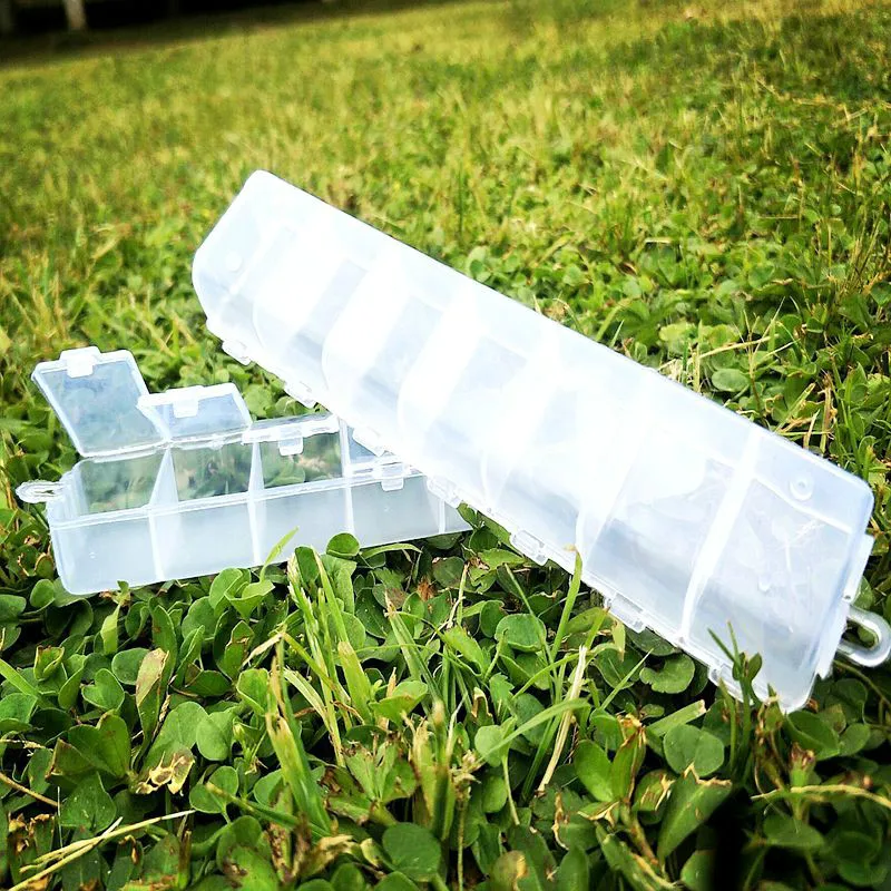 Прозрачные прямоугольные коробки для хранения с 7 ячейками пуговиц бисера