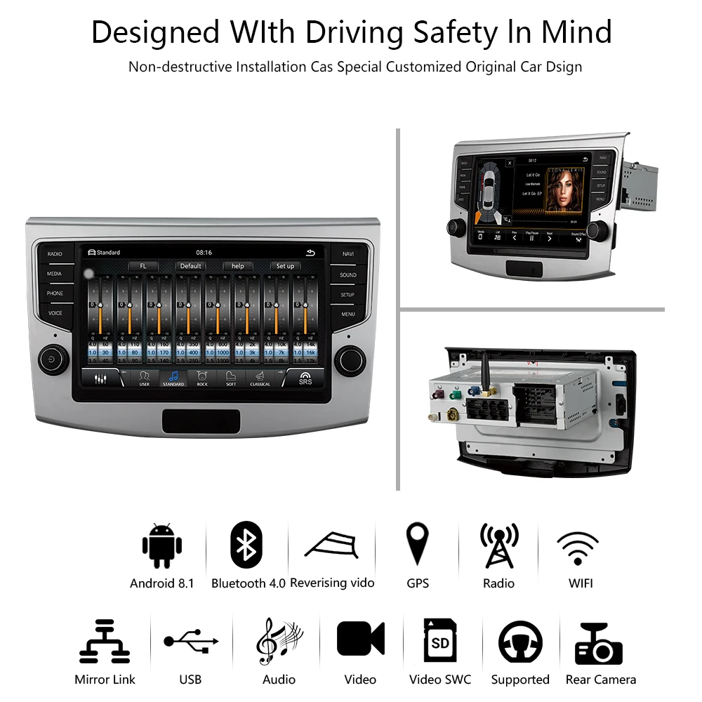 Автомагнитола с навигацией мультимедийное видео на платформе android 8 1 для PASSAT B6 B7 CC