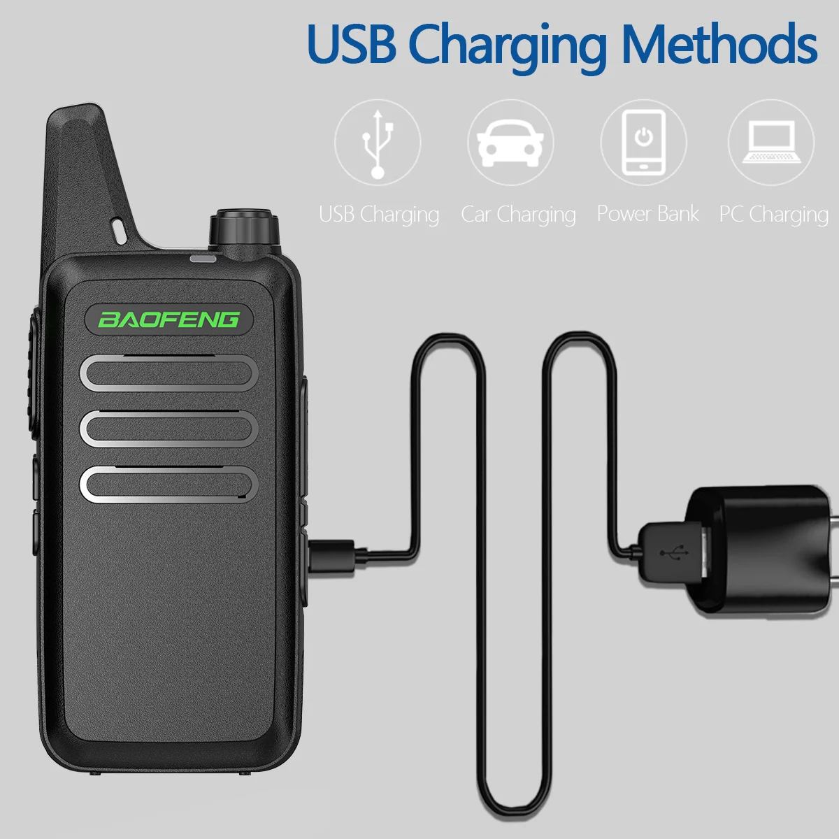 Baofeng Professional BF-T20 Walkie Talkie 16 Channels UHF 400-470MHZ Support USB Charging For BF-C9 BF-888S KD-C1Two Way Radio