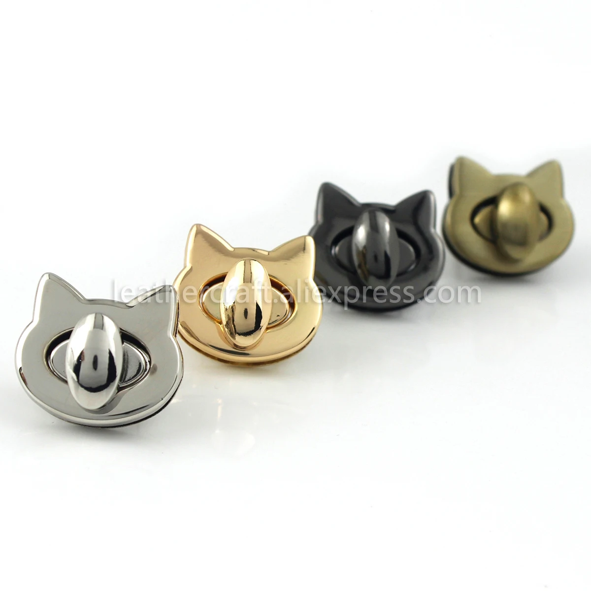 1 шт. металлическая милая сумка в виде кота с поворотным замком|Пряжки и крючки| |