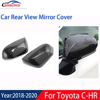 xinscnuo 1 pair car rear view mirror cover for toyota c hr chr 2018 2019 2020 mirror covers caps replacement