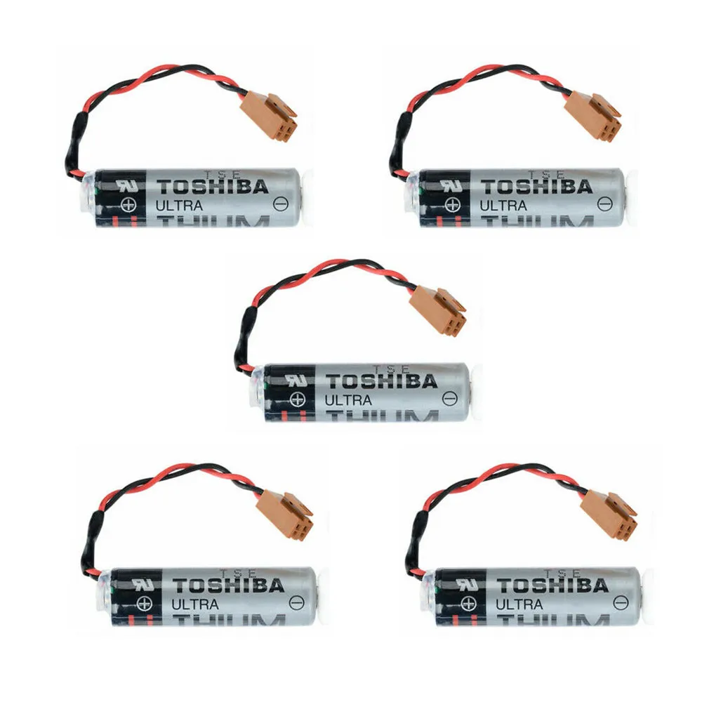 

5pack Toshiba ER6V / 3.6V 2400mAh PLC lithium battery + plug for Yaskawa PLC equipment, safe and durable lithium battery3.30