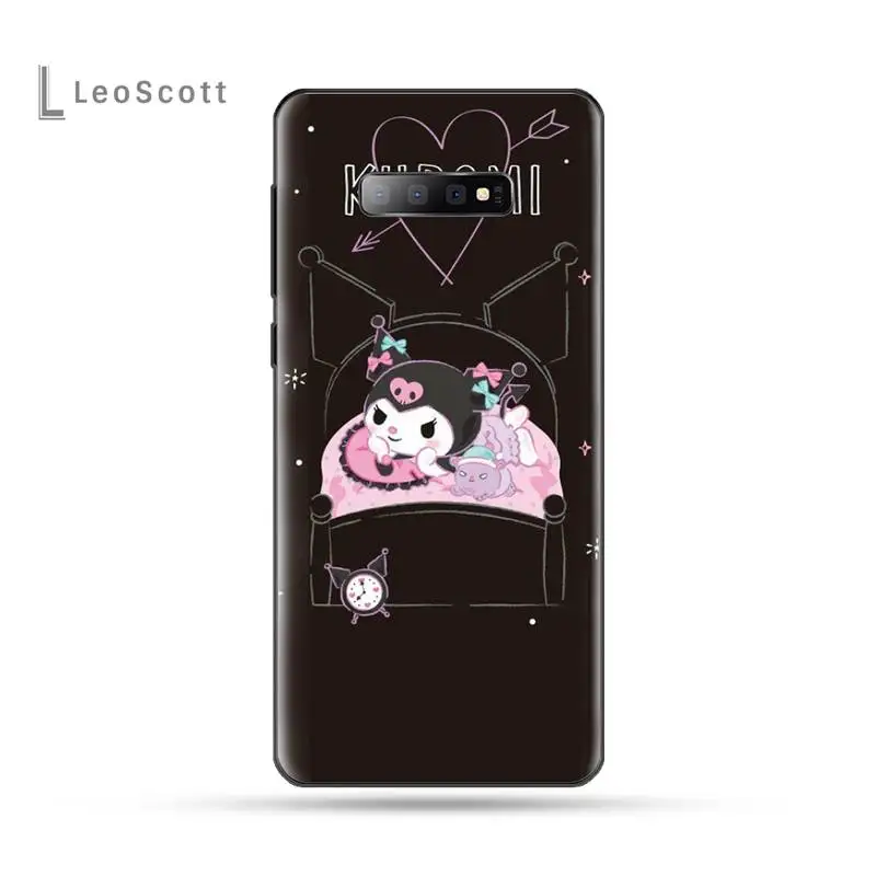 Kawaii Kuromi Colorful cartoon Black TPU Phone Cover For Samsung Galaxy S8 S9 S10 Plus Lite S10E Note 3 4 5 6 7 8 9 10 Pro cover | Мобильные