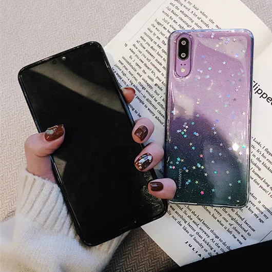 Luxury Silicone Case For Huawei P10 Plus P20 lite P30 Pro Glitter Bling Soft Coque Honor 9 10 V10 20 |