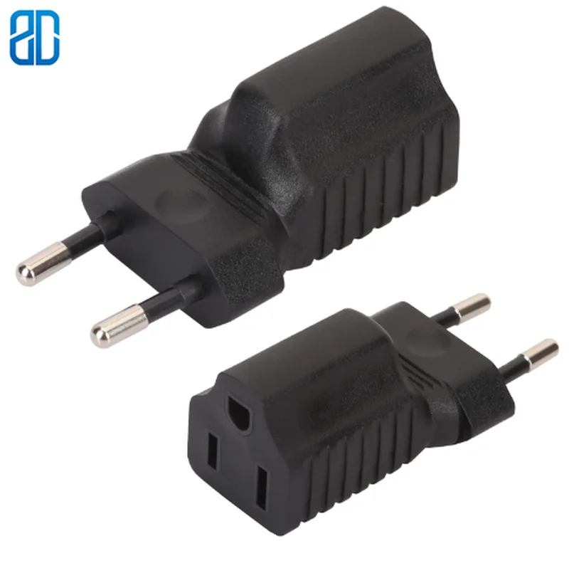 EU 3Pin Male To Nema 5 15R USA Female Adapter US 3 prong to Europe Travel Plug Connector|Адаптеры для розеток| |