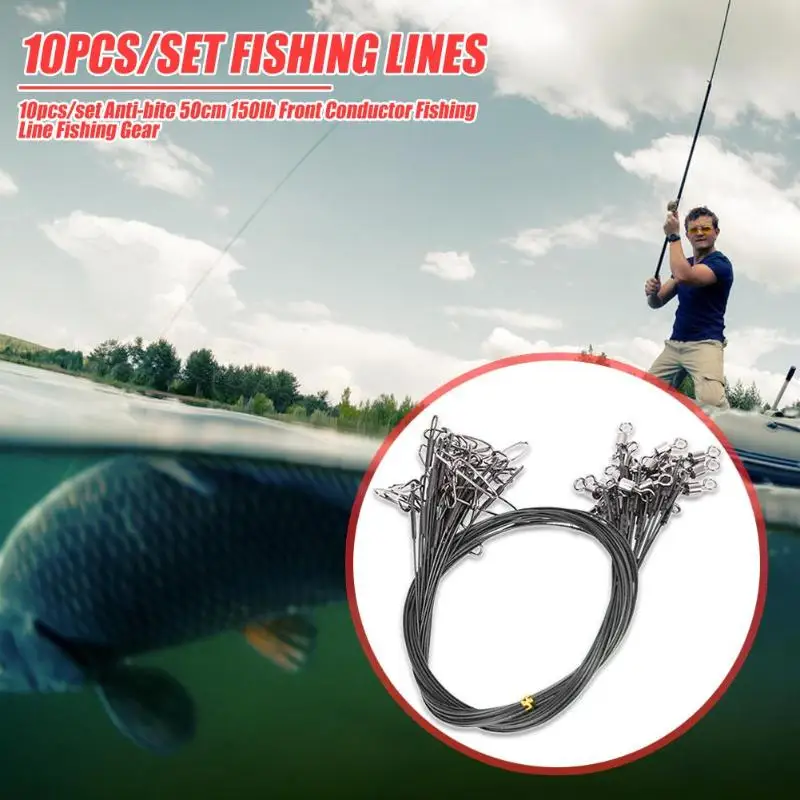 Прочные рыболовные лески с нежной текстурой 10 шт. зернистость стальная проволока