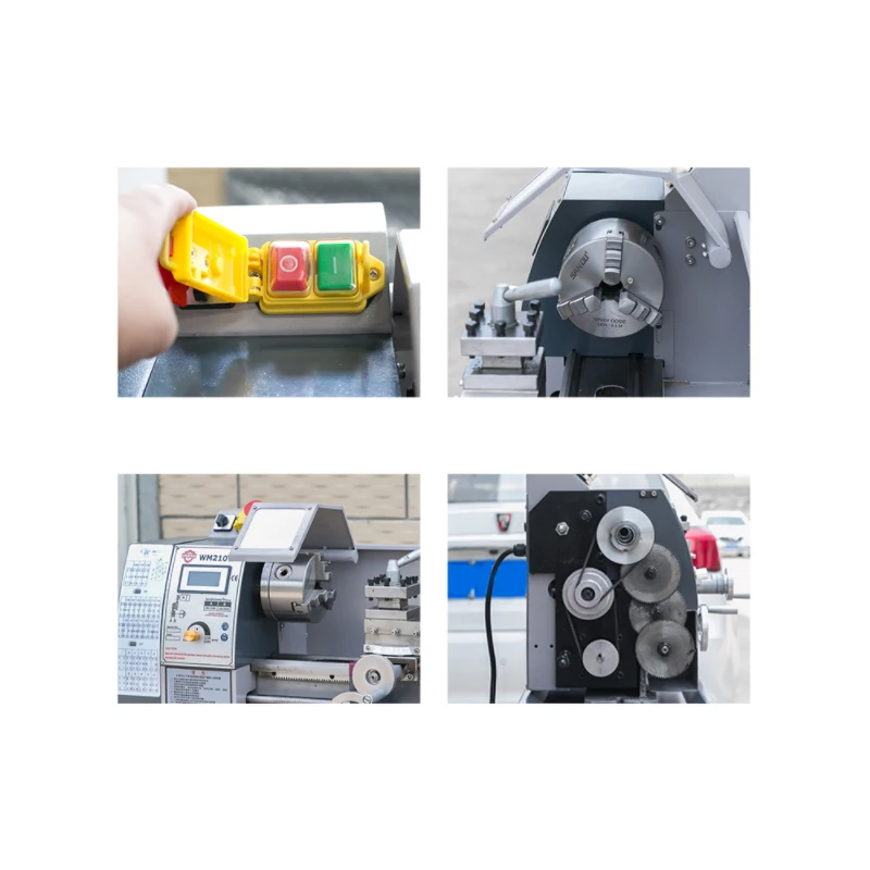 Малый токарный станок WM210V по металлу для бытовых станков Настольный инструмент