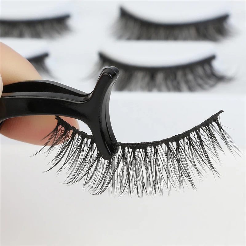 

3/5pair Magnetic Fake Eyelashes Repeated Use 3D Natural Thick Long Handmade Eyelashes Faux Mink Lashes Eye Professional Makeup
