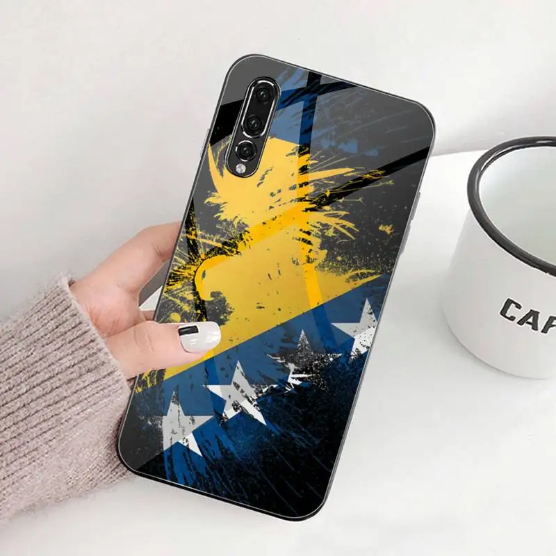 

Bosnia and Herzegovina flag Phone Case Tempered Glass For Huawei P30 P20 P10 lite honor 7A 8X 9 10 mate 20 Pro