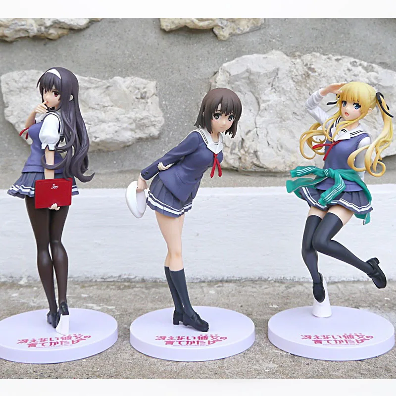 

Anime Action Figure INFO-MSG Original How to Raise a Boring Girlfriend Katou Megumi\Eriri\Kasumigaoka Utaha PVC Model Doll Toys