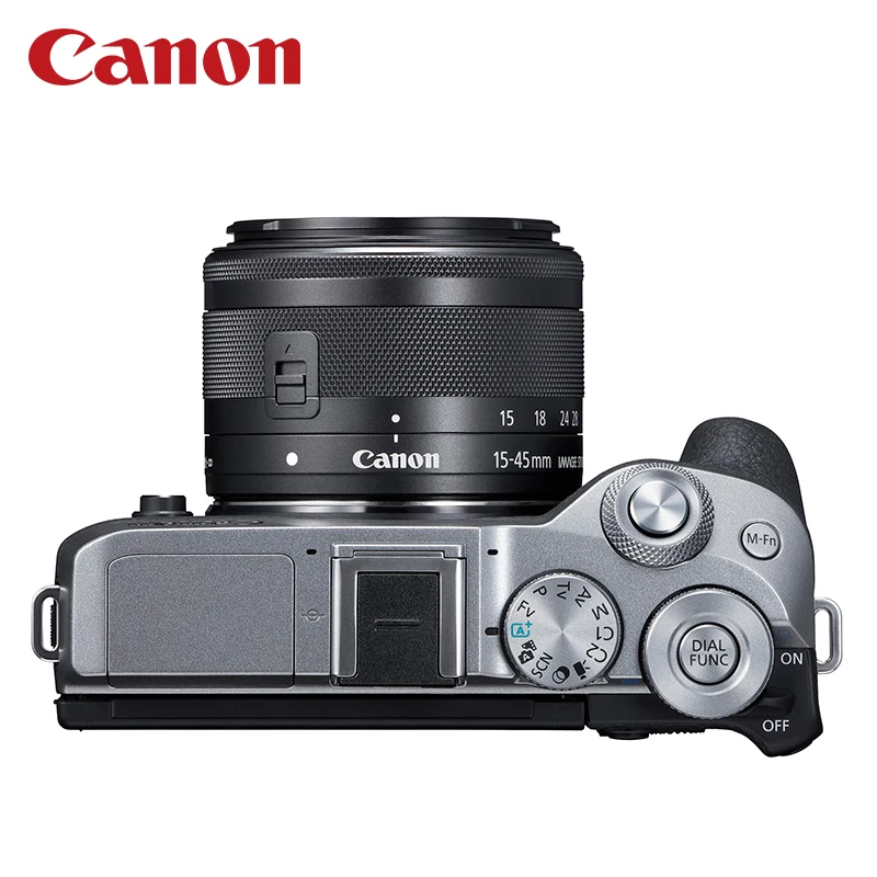 

Canon EOS M6 Mark II Mirrorless Digital Camera with 15-45mm Lens and EVF-DC2 Viewfinder (Silver)