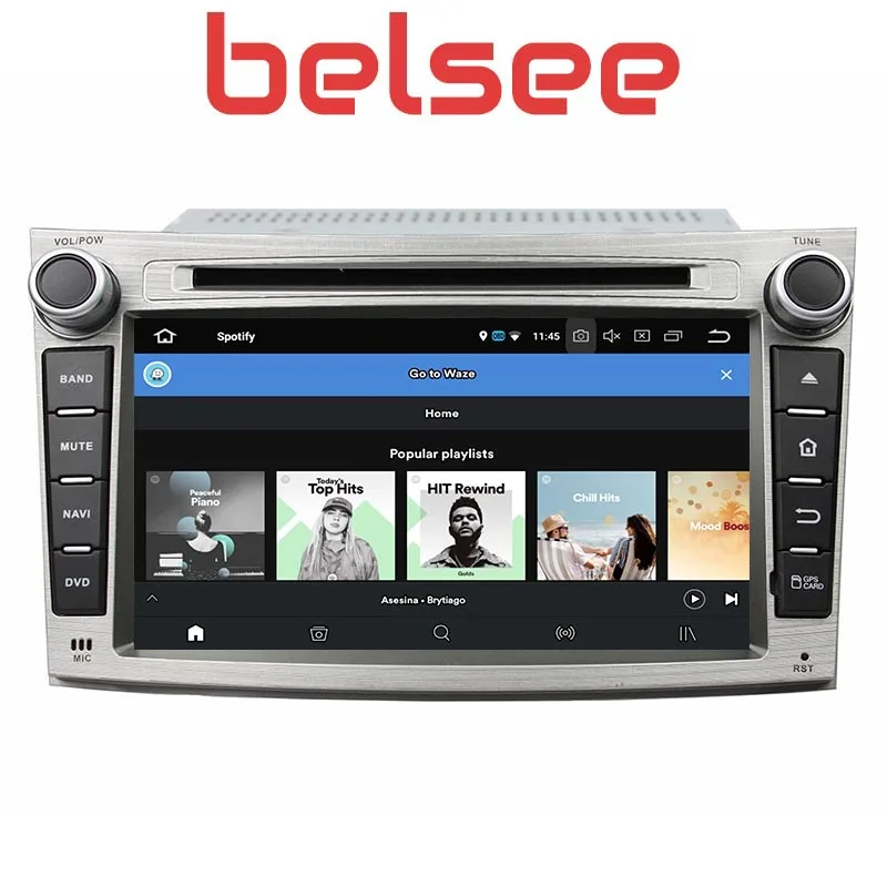 Головное устройство Belsee Восьмиядерный 4 ГБ Android 10 Стерео Радио экран