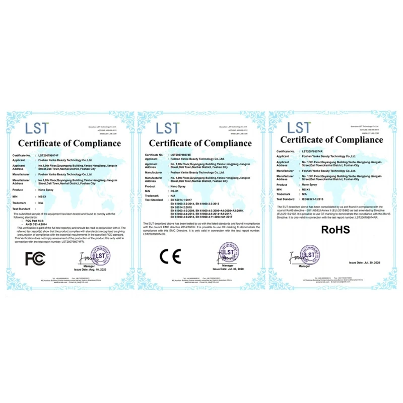 

200ml USB Handheld Blue Light Nano Atomization Disinfection Sprayer Ultraviolet Cold Mist Sterilization Air Purifier Drop Ship