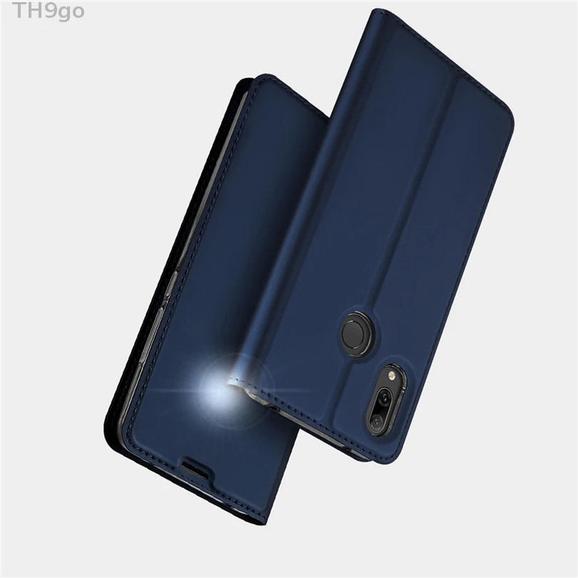 Кожаный флип-кошелек Магнитный чехол для Huawei Y9 Y7 Y6 2019 водонепроницаемые чехлы