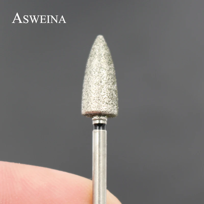 1 шт. сверла для дизайна ногтей ASWEINA черного цвета с острыми головками и алмазным