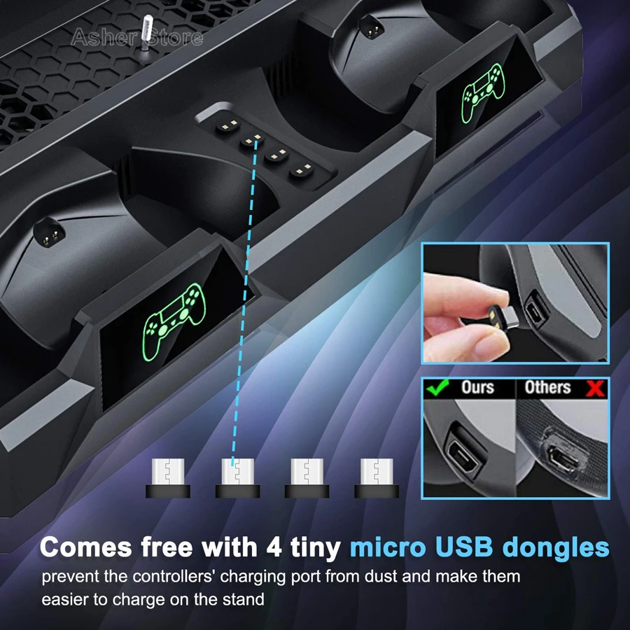 2020 PS4 Slim Pro Многофункциональная подставка 2 контроллера зарядная док-станция