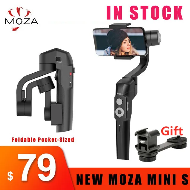 Moza Mini-MI смартфон ручной 3-осевой и портативный монопод с шарнирным замком стабилизатор Экшн камеры selfie Телефон Штатив «стедикам» для Поддержка Вес 300G PK гладкой 4 Q - Цвет: Mini S