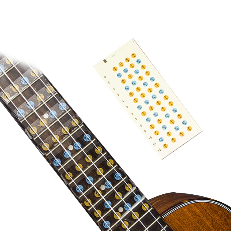 4 строки гриф для укулеле примечание инкрустация Стикеры 6 строка акустическая