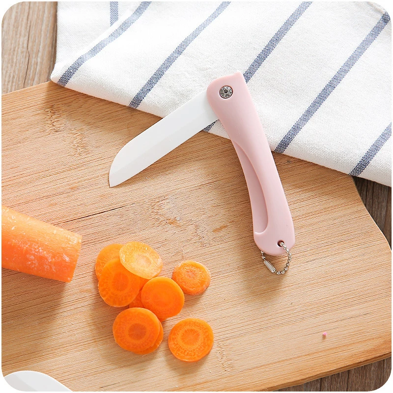 

Foldable Ceramic Fruit Knife Peeler Vegetable Mini Pocket Paring Ceramic Knife Home Kitchen Household Outdoor Kitchen Supplies