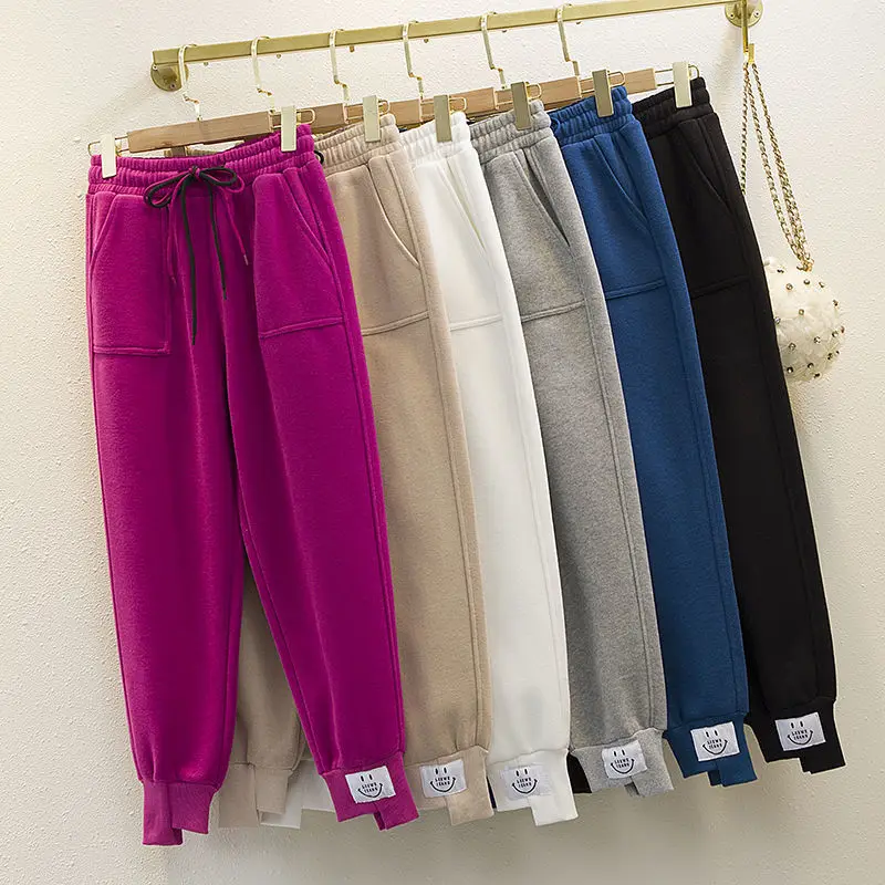 

women thick tide street casual pants student sports pants Jogging Sweatpants Baggy Sports Pants High Waist Sweat Trousers Female