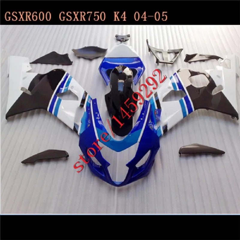 

Injection motorycle blue white black Fairing For SUZUKI GSX R600 R750 GSXR600 bodywork GSXR 600 750 04 05 GSXR750 K4 04 05