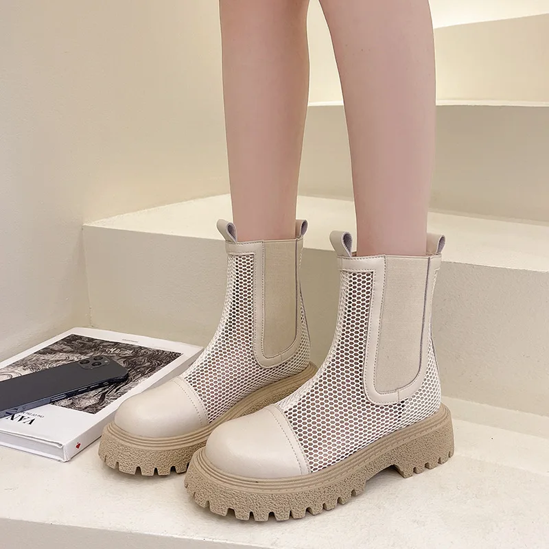 

Mesh cut-out cool boots women's new dress in spring and summer 2021