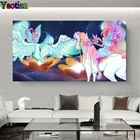 Алмазная 5D картина сделай сам, мультяшный Единорог и бабочка, Сказочная 5D вышивка стразами, Алмазная мозаика сделай сам, вышивка крестиком, подарок для детей