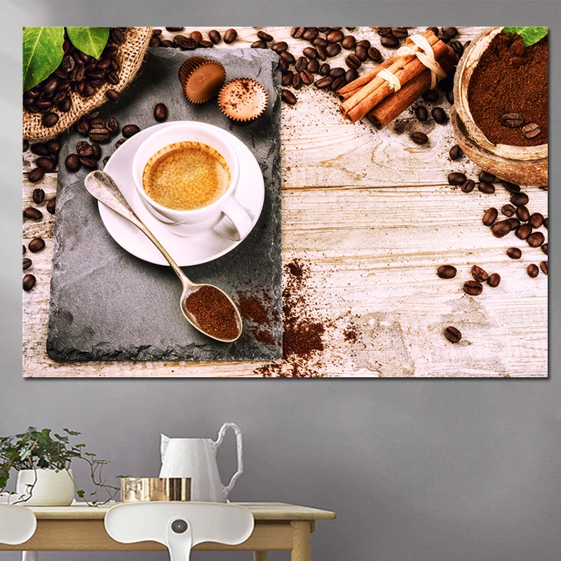 Растительное зерно ложка для специй кухонный холст картина скандинавские