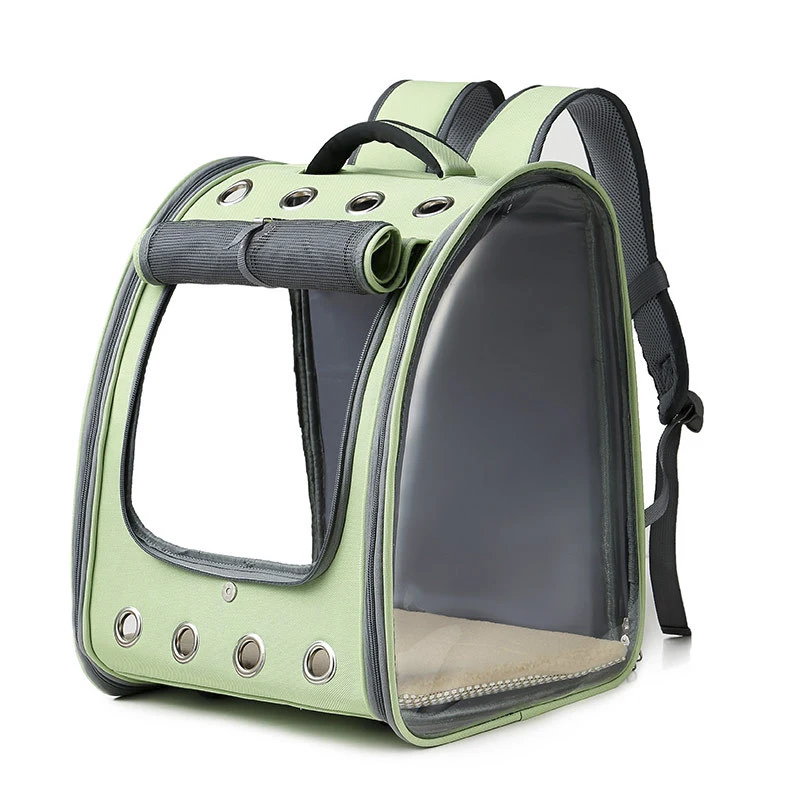 

New Spring and Summer Pet Backpack Portable Breathable Transparent PVC Double Shoulder Pet Cat and Dog Backpack