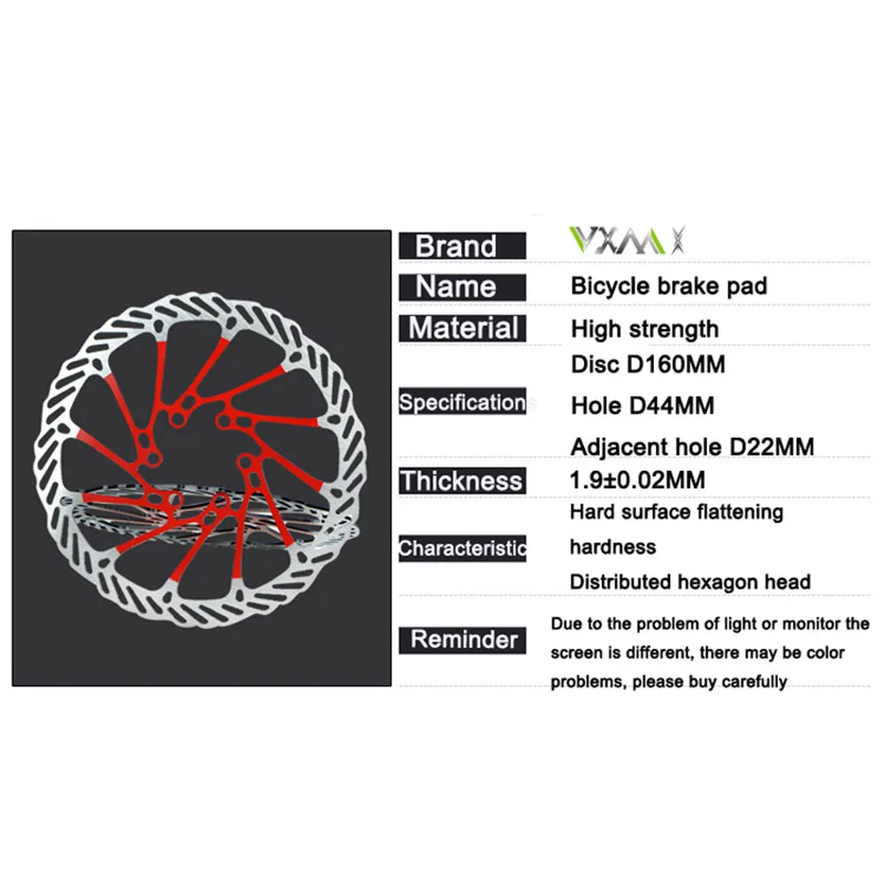 Велосипедные дисковые Тормозные колодки VXM ротор для горного велосипеда