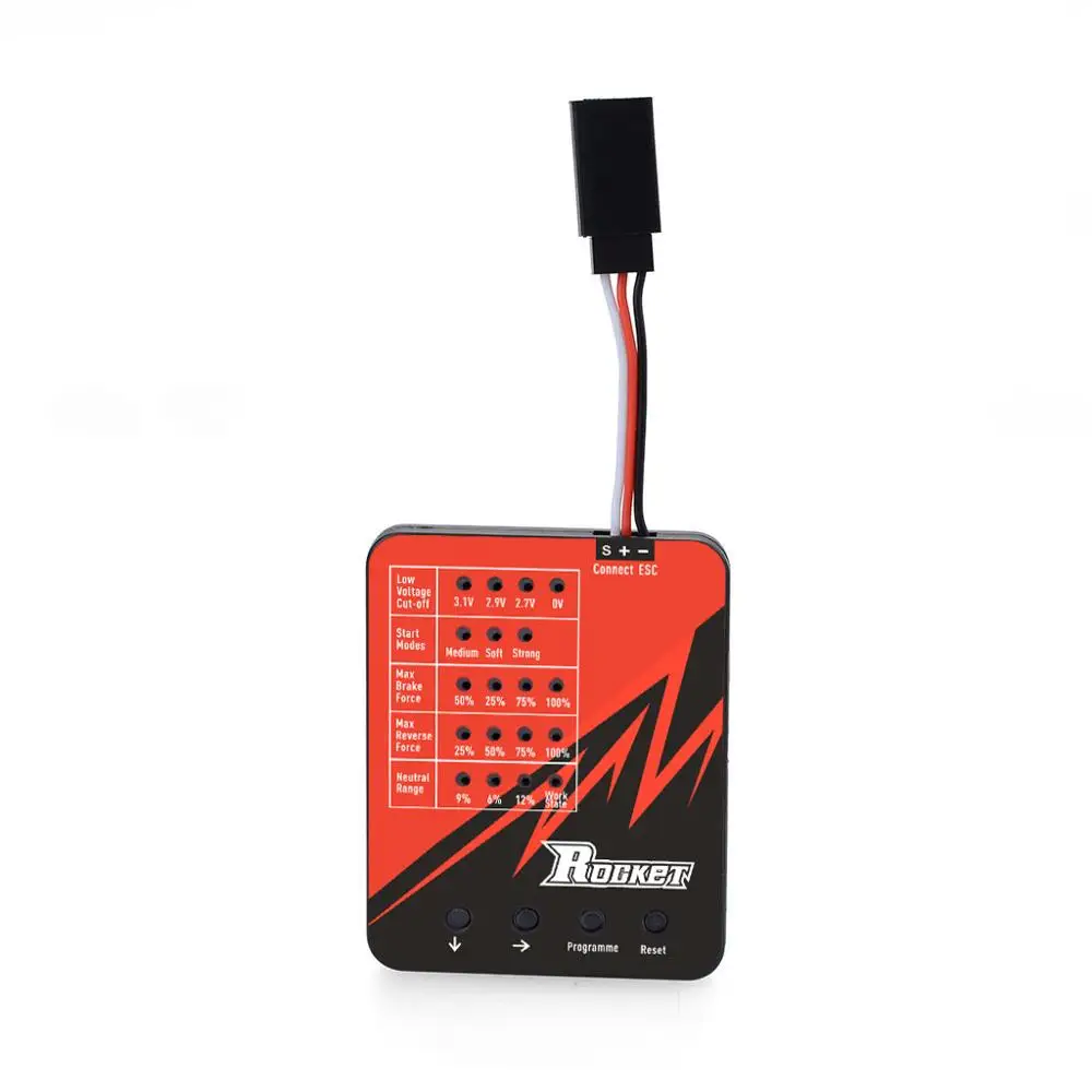 Surpass Hobby светодиодный Программирование карты ракета Turbo TS160 V2 ESC для 1/10 1/8 RC