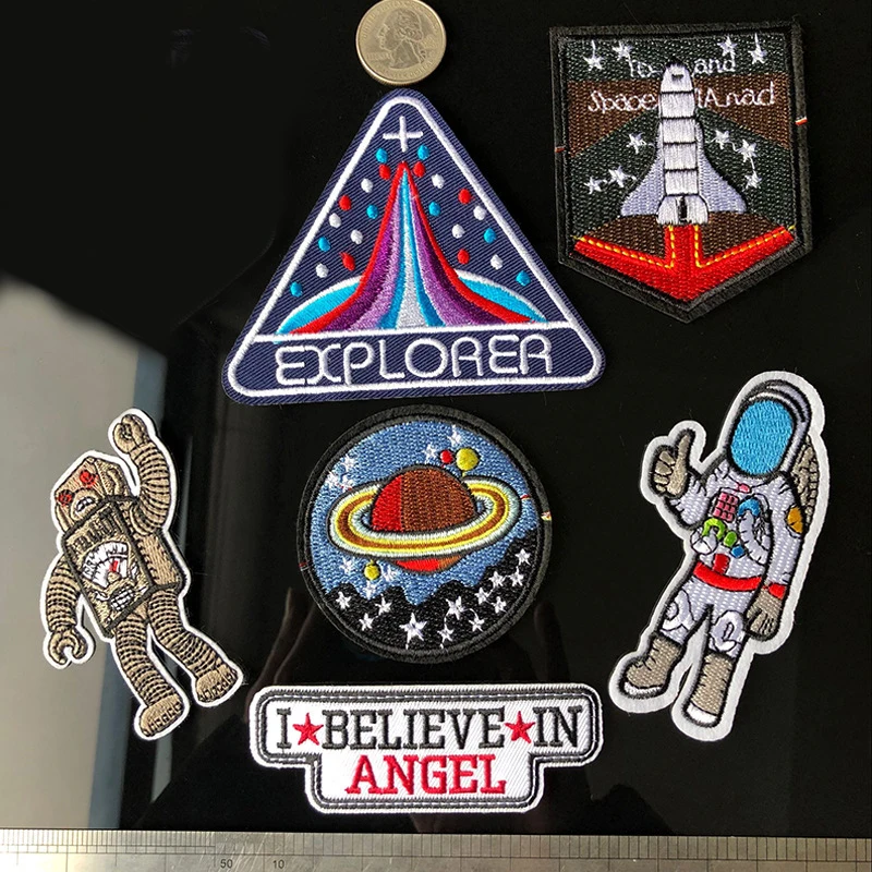 PGY 1 шт. НЛО астральные планета вышитые патчи утюг на для одежды Бесплатная