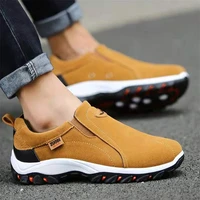 2021 new men shoes fashion trend solid color imitation suede low top thick bottom breathable casual outdoor shoes ks297