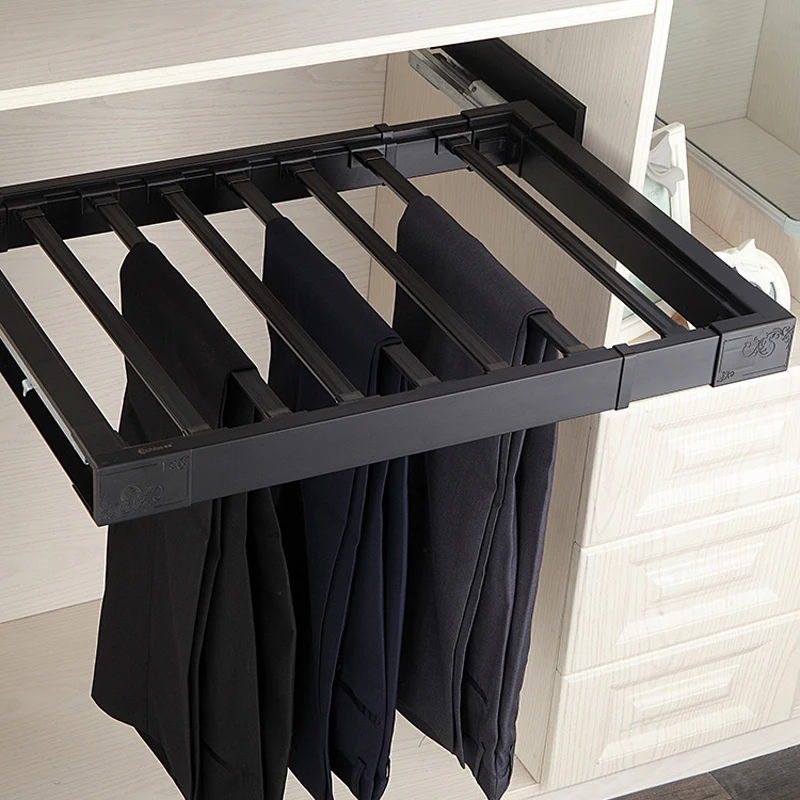 Вешалка для одежды вешалка брюк телескопическая Для Брюк двухрядная шкафа