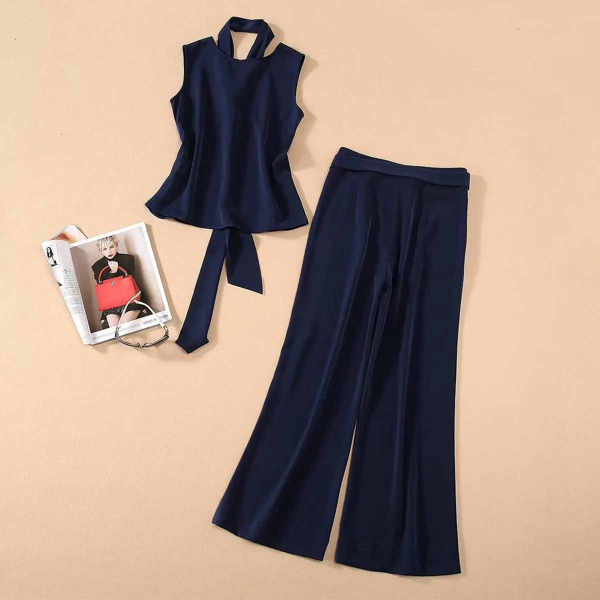 

JCHB 2021 Fashion star two-piece trousers suit with new style and slim style in summer