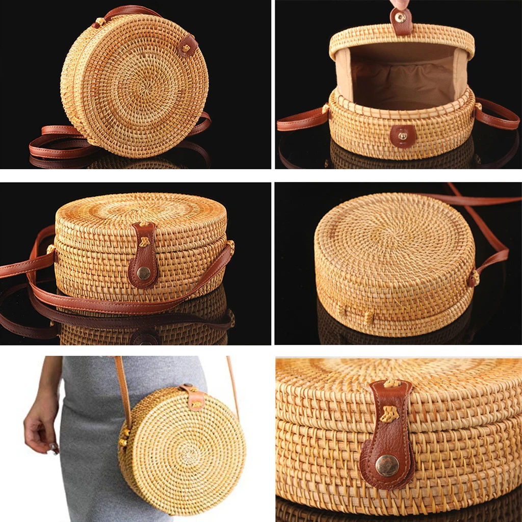 Винтажная соломенная сумка через плечо в винтажном стиле для девочек маленькая